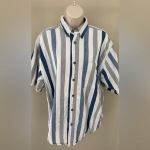 Men's Striped Button Up Shirt